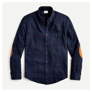 J. Crew Slim Cotton-Wool Elbow Patch Shirt